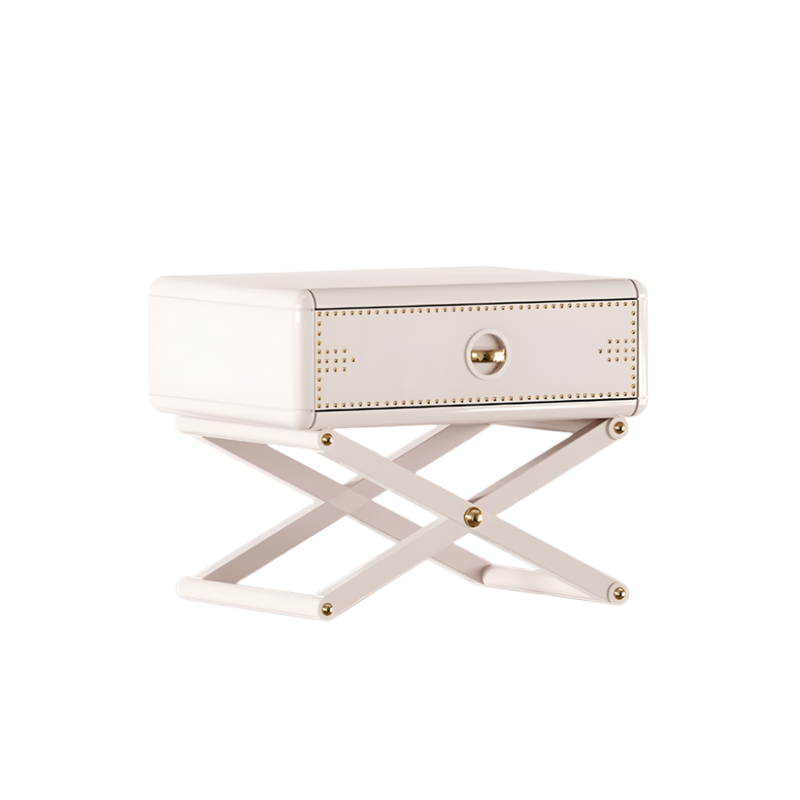 Warrior Nightstand by Fairytale: Luxury & Lacquered Wood and Polished Brass