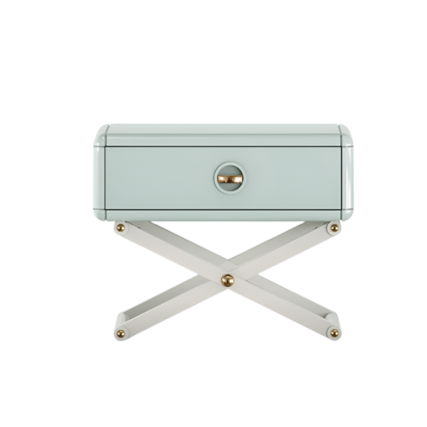 Warrior Nightstand by Fairytale: Luxury & Lacquered Wood and Polished Brass