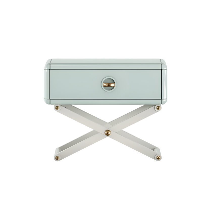 Warrior Nightstand by Fairytale: Luxury & Lacquered Wood and Polished Brass