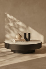 Coin Coffee Table - White Marble