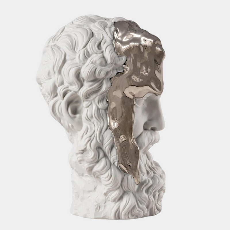 Zeus Porcelain Head With Chrome Silver Drip