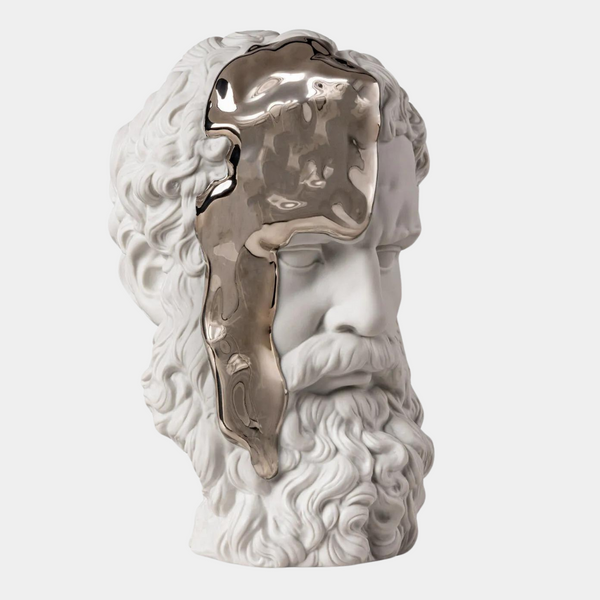 Zeus Porcelain Head With Chrome Silver Drip