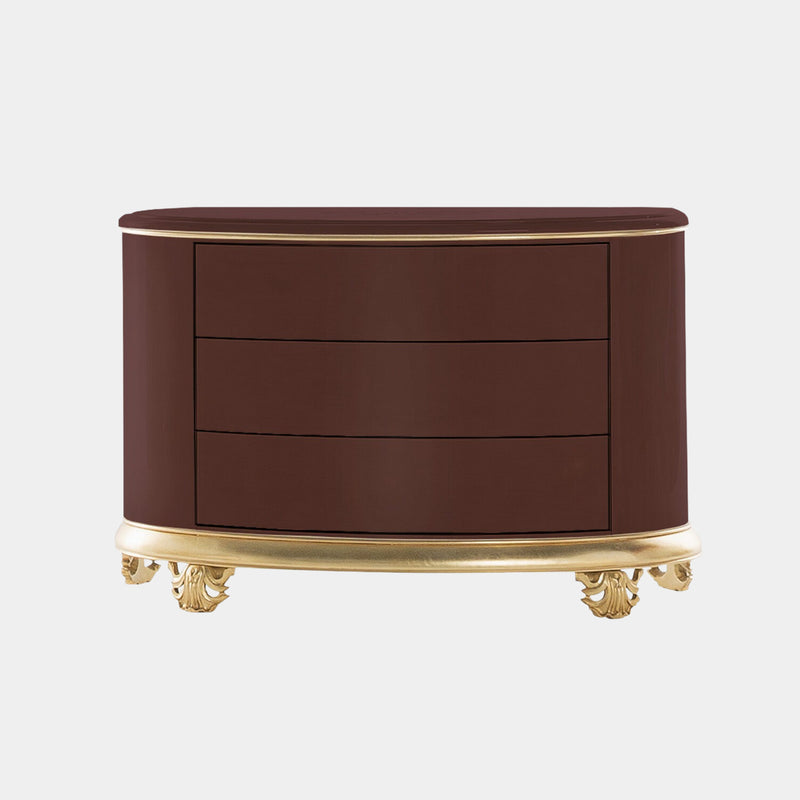 Adragna Chest of Drawers with Golden Leaf Detailing