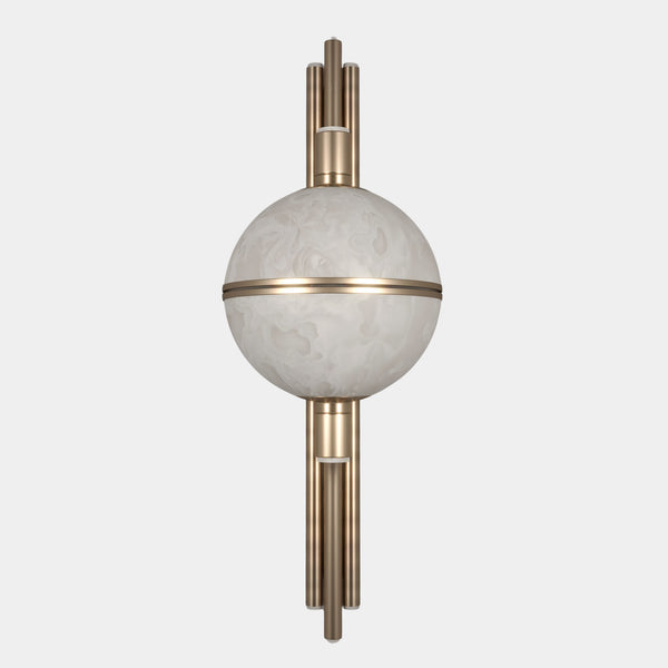 Alabaster Contemporary Polished Brass Luxury Wall Light