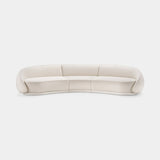 Albenga Curved Tube Luxury Modular Sofa in ivory fabric