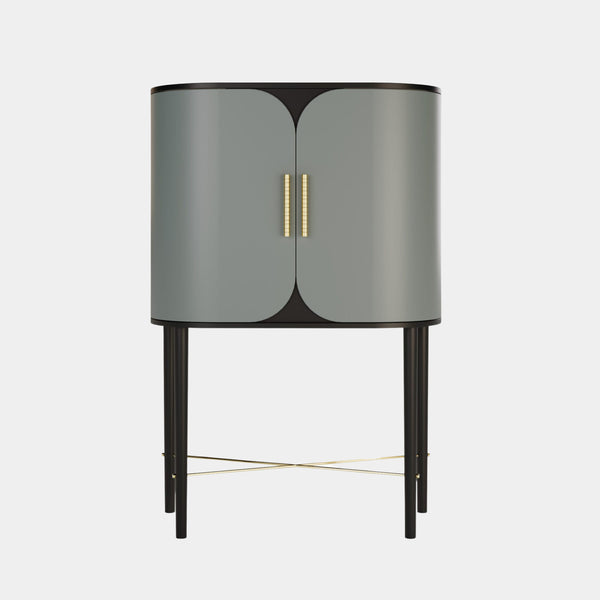 Albizzi Contemporary Curved Bar Cabinet