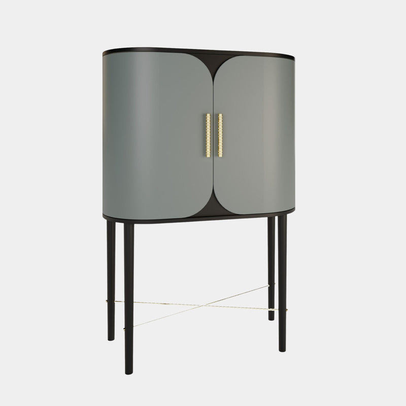 Albizzi Contemporary Curved Bar Cabinet