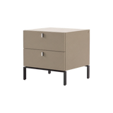 Laskasas Amber Bedside Table in Beige Grey with transparent background