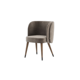 Laskasas Ambrose Dining Chair in Vienna Khaki velvet with walnut legs