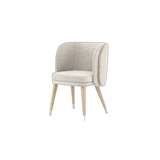 Laskasas Ambrose Dining Chair in Xangai White fabric
