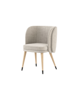 Laskasas Ambrose Dining Chair in Sand upholstery with ash wood legs