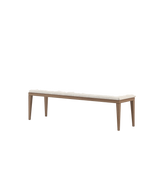 Laskasas Amy Bench in White upholstery