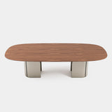 Arden Metal Profile Luxury Dining Table, alternative angle
