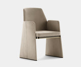 Aster Anthony Dining Chair, black oak stain, matte, brushed brass, Designer's Guild Velutto Stretto, available from Touched Interiors UK