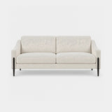 Berkeley Designs Siena Sofa, ivory textured upholstery with slim black metal legs
