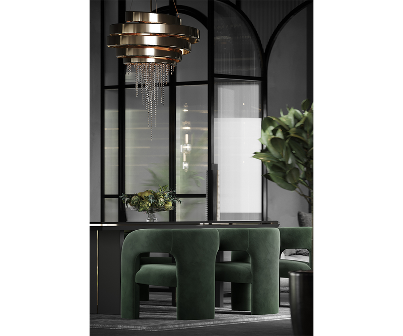 Luxurious Louvre-inspired chandelier - opulent statement piece