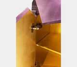 Boca do Lobo Diamond Amethyst Sideboard, close-up of the gold leaf interior