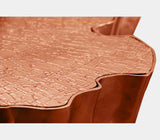 Boca do Lobo Eden Center Table, close-up of the copper top