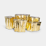 Boca do Lobo Eden Series Small Set Center Table in polished cast brass
