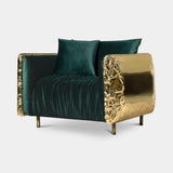 Boca do Lobo Imperfectio Armchair in green, angled view