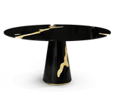 High-End Home Decor: The Dramatic Lapiaz Black Dining Table by Boca do Lobo - Transform your dining room into a captivating space with the Lapiaz Black Dining Table from Boca do Lobo. This high-end furniture piece is a masterpiece of modern design.