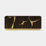 Boca do Lobo Lapiaz Ebony Sideboard in ebony and gold