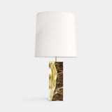 Boca do Lobo Lapiaz Table Lamp with an Emperador marble base