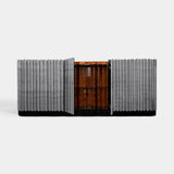 Boca do Lobo Symphony Sideboard in nickel with doors open