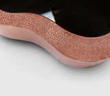 Boca do Lobo Wave Center Table, close-up of the hammered copper edge