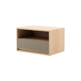 Laskasas Bowen Bedside Table in Natural Oak with transparent background