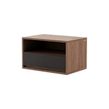 Laskasas Bowen Bedside Table in Walnut with transparent background