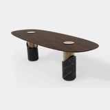 Caffe Latte Breve II Oval Dining Table, third view