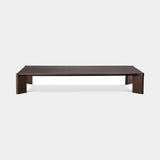 C.Z. Angled Slab Leg Luxury Coffee Table in dark oak