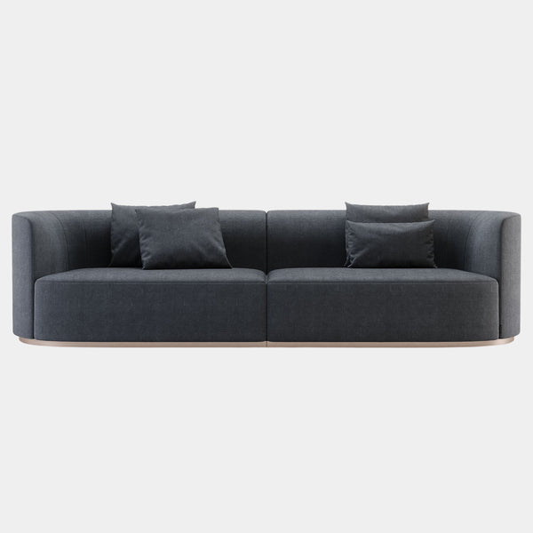 Carnegie Luxury Sofa with Brushed Rose Gold Base