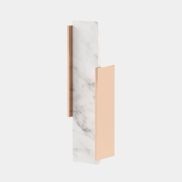 Carrara Marble Wall Light with Rose Gold Detailing