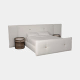 Casa Magna Brunella Bed, ivory fabric, available from Touched Interiors UK