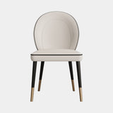 Casa Magna Sophia I Dining Chair, ivory fabric with dark piping, available from Touched Interiors UK