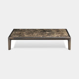 Castelli Low Marble Luxury Coffee Table in Emperador Dark marble