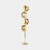 Castro Lighting Eclipse Floor Lamp in hammered gold-plated brass, available from Touched Interiors UK