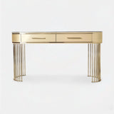 Castro Lighting Grace Console Table in polished brass, available from Touched Interiors UK