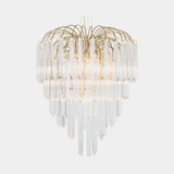 Castro Lighting Lotus Suspension Lamp in gold-plated brass with clear glass, available from Touched Interiors UK