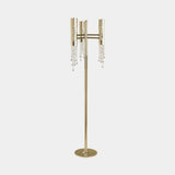 Castro Lighting Safi Floor Lamp in hammered gold-plated brass with crystals, available from Touched Interiors UK