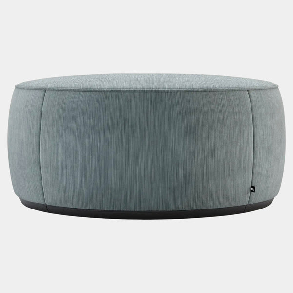 Catherine Luxury Pouf with Black Ash Wooden Base Touched Interiors