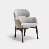 Celine Wooden Leg Luxury Dining Chair, alternative angle