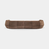 Cervaro Faceted Leather Luxury Sofa, detail
