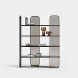 Chelsea Fluted Glass Luxury Bookcase, alternative angle