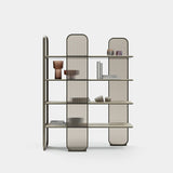 Chelsea Fluted Glass Luxury Bookcase, alternative angle