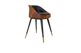 Ashenhall Dining Chair: Brown Leather and Elegant Style