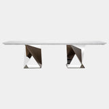 Christopher Guy Morison II Bronze Dining Table with Marble Top