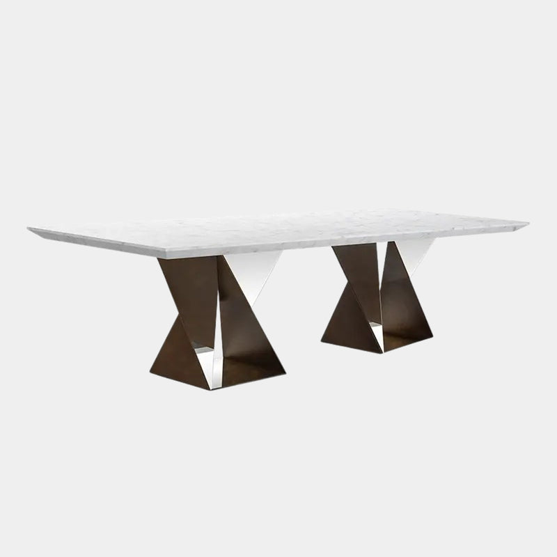 Christopher Guy Morison II Bronze Dining Table with Marble Top